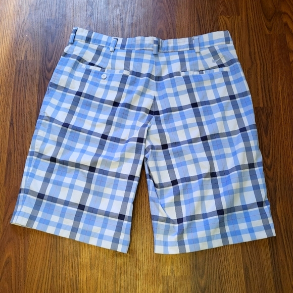 Nike Golf Dri-FIT Plaid Shorts Men’s 36 Blue White Checkered Performance A7 - Picture 7 of 11
